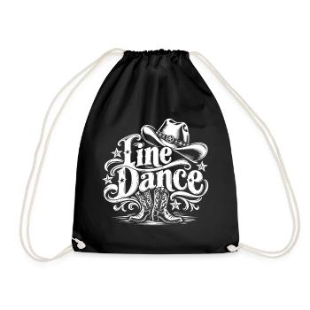 Line Dance Western - Turnbeutel - Schwarz - Vorne
