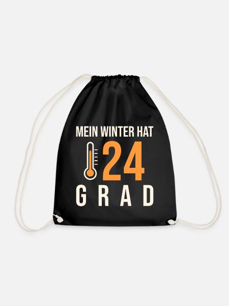 Mein Winter hat 24 Grad - Turnbeutel - Schwarz