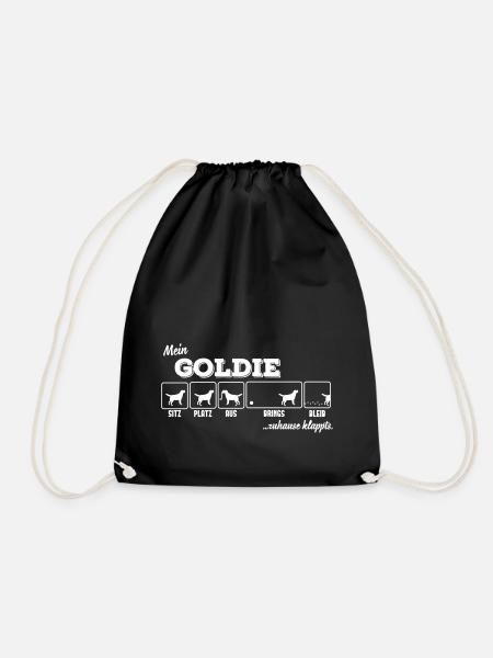 Mein Goldie - zuhause klappts - Turnbeutel - Schwarz
