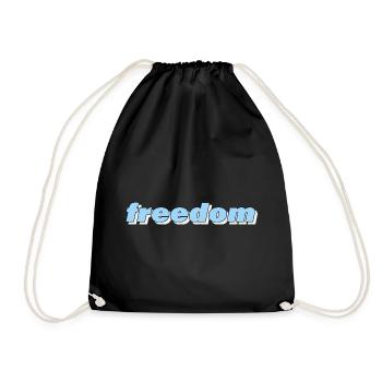 Freedom - Drawstring Bag - black - Front