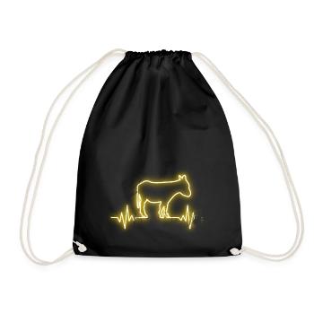 Great donkey motif for donkey friends Funny gift - Drawstring Bag - black - Front