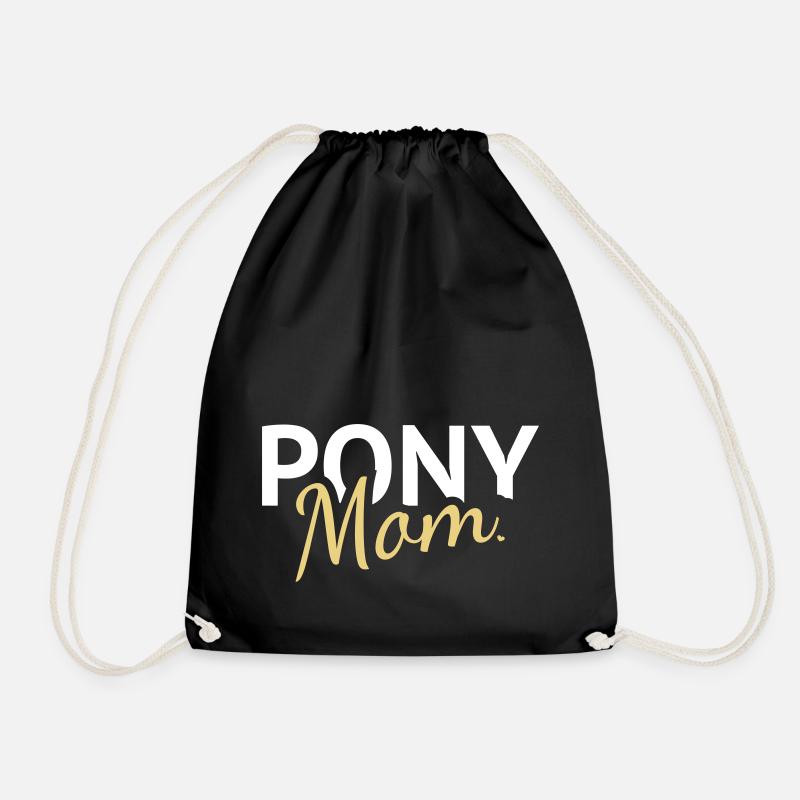 Pony Mom - Turnbeutel - Schwarz