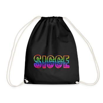 sigge rs arc-en-ciel - Sac de sport léger - noir - Devant