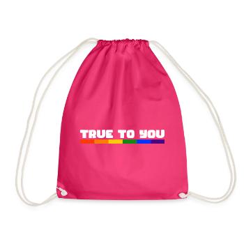 Étreinte de connexion arc-en-ciel, fierté heureuse - Sac de sport léger - fuchsia - Devant