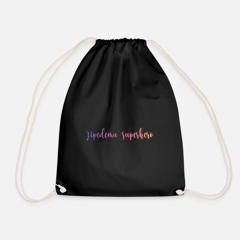 Lipedema Superhero Slogan - Turnbeutel - Schwarz