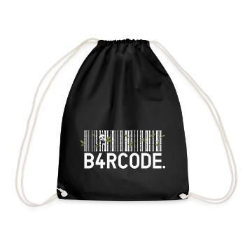 B4RCODE. Bamboo - Drawstring Bag - black - Front
