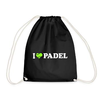 Ich liebe Padel - Turnbeutel - Schwarz - Vorne