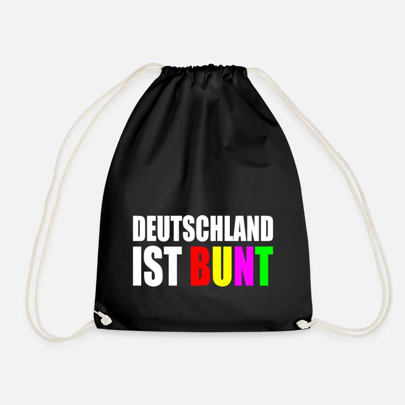 Deutschland ist bunt - Turnbeutel - Schwarz