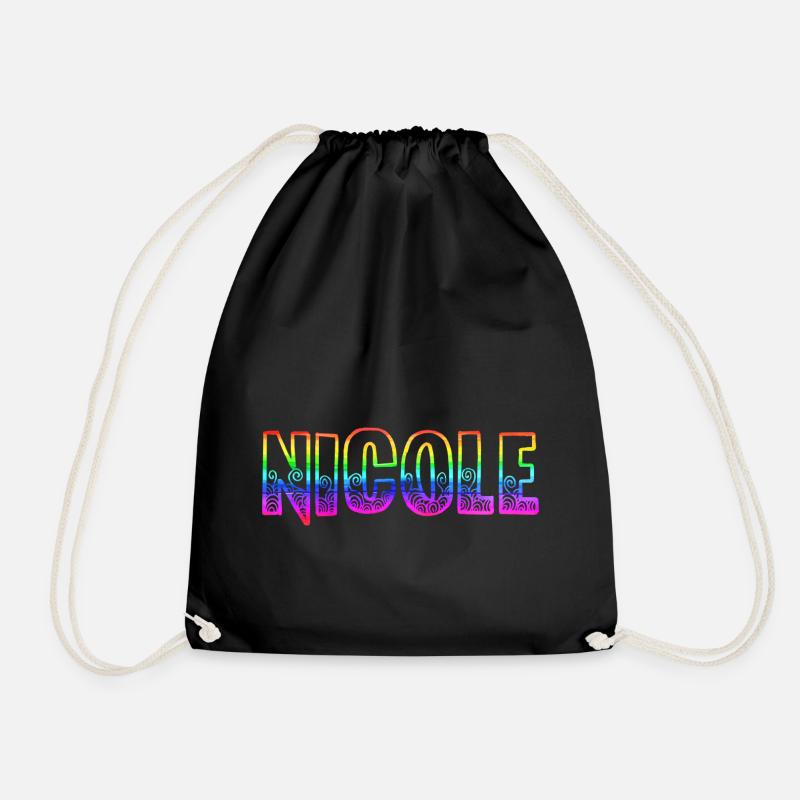 nicole rs regenbogen - Turnbeutel - Schwarz