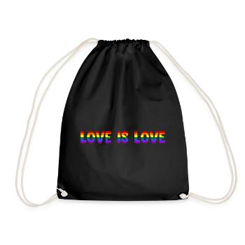 Rainbow Love Is Love LGBTQIA+ CSD Gay Pride - Sac de sport léger - noir - Devant