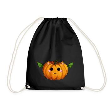 Citrouille d’Halloween - Sac de sport léger - noir - Devant