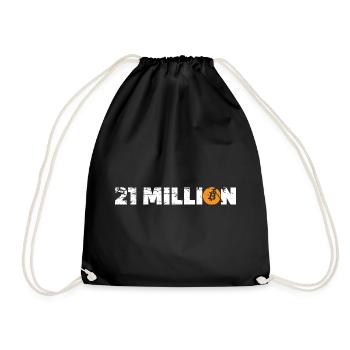 21 million Bitcoin - Drawstring Bag - black - Front