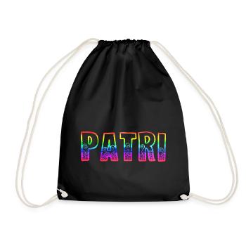 patri rs regenbogen - Turnbeutel - Schwarz - Vorne