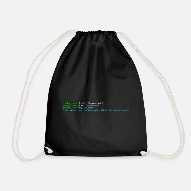 Linux-Terminal - Turnbeutel - Schwarz