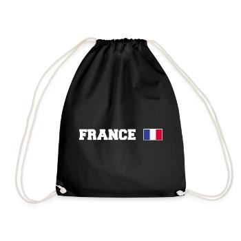 Frankreich Fan - Turnbeutel - Schwarz - Vorne
