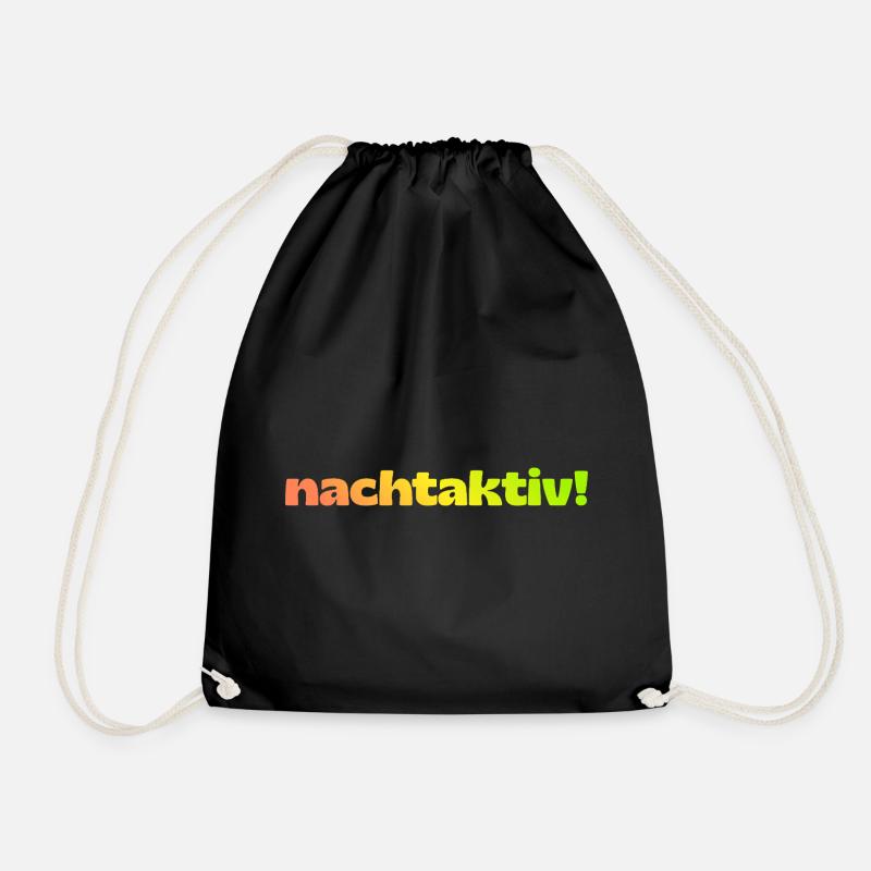 nachtaktiv! - Turnbeutel - Schwarz