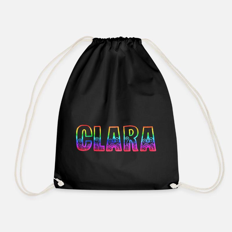 clara rs regenbogen - Turnbeutel - Schwarz
