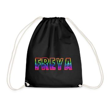 freya rs rainbow - Drawstring Bag - black - Front