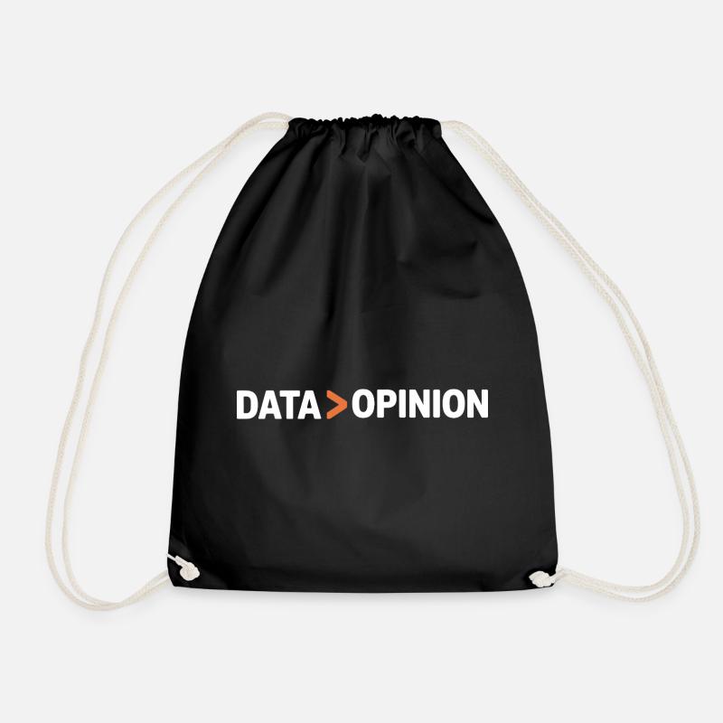 Daten über Meinung, Statistik, Analyse, Wissenschaft - Turnbeutel - Schwarz