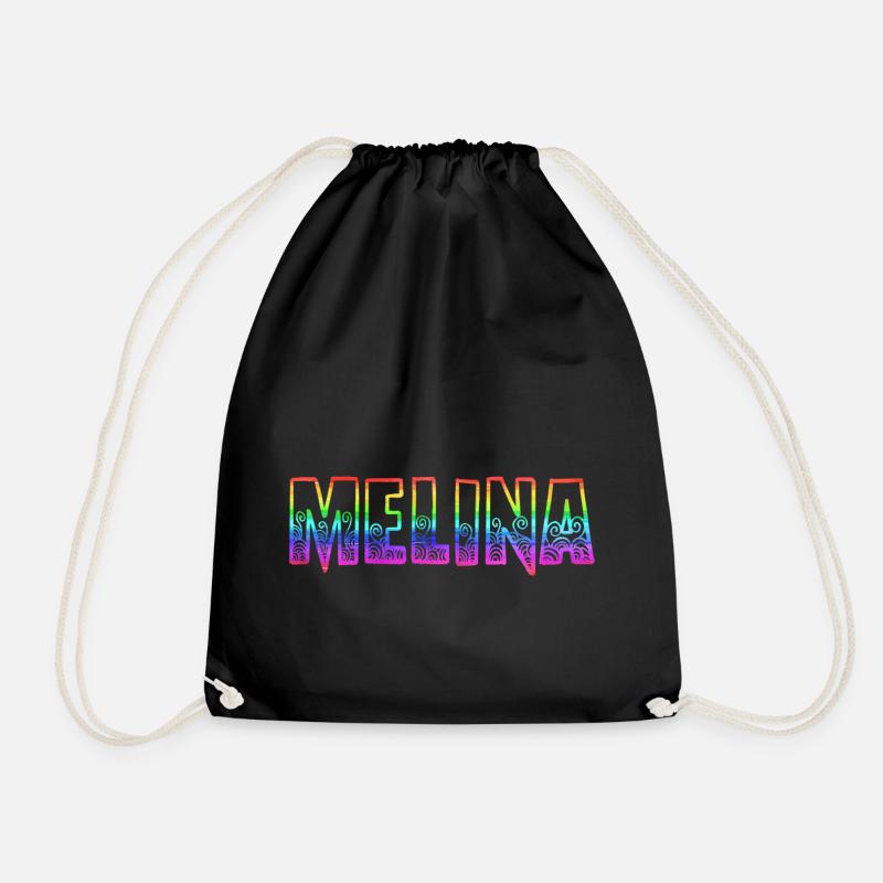 melina rs regenbogen - Turnbeutel - Schwarz