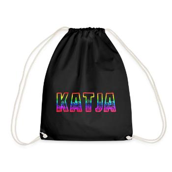 katja rs regenbogen - Turnbeutel - Schwarz - Vorne