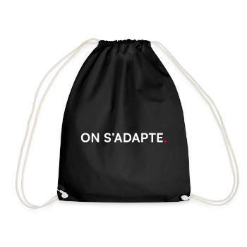 WE ADAPT. Design Minimal Motivation - Drawstring Bag - black - Front