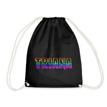 triana rs rainbow - Drawstring Bag - black - Front