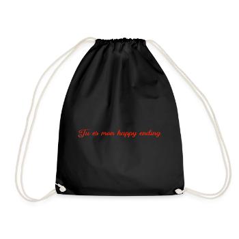 VALENTINES DAY HEART LOVE LOVE ROSE - Drawstring Bag - black - Front