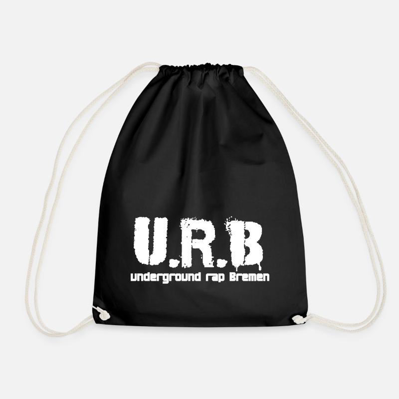 U.R.B - underground rap bremen - Drawstring Bag - black