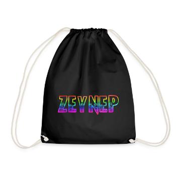 zeynep rs regenbogen - Turnbeutel - Schwarz - Vorne