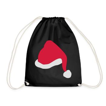 Lustige Geschenke zu Weihnachten - Turnbeutel - Schwarz - Vorne