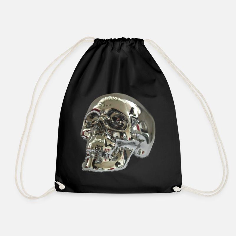 Silber Skull - Turnbeutel - Schwarz