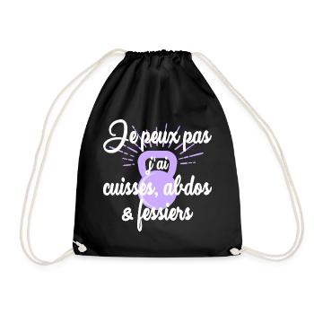 Fitness - je peux pas - Sac de sport léger - noir - Devant