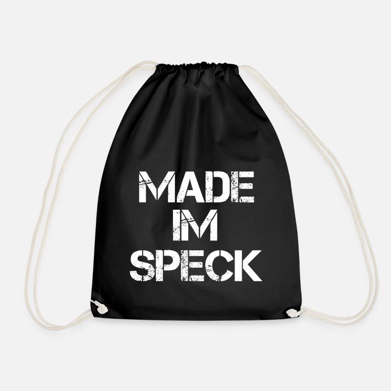 Made im Speck schwarz - Turnbeutel - Schwarz
