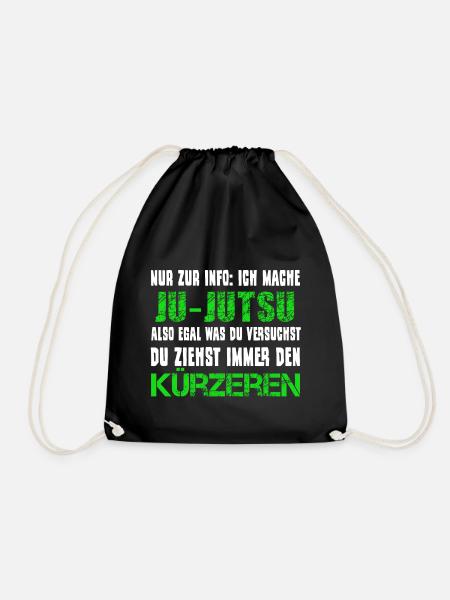 Ju Jutsu lustiger Spruch Selbstverteidigung - Turnbeutel - Schwarz
