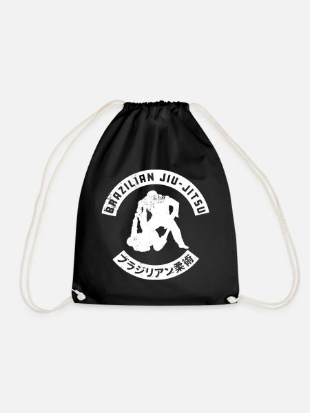 BJJ Brazilian Jiu-Jitsu - Drawstring Bag - black