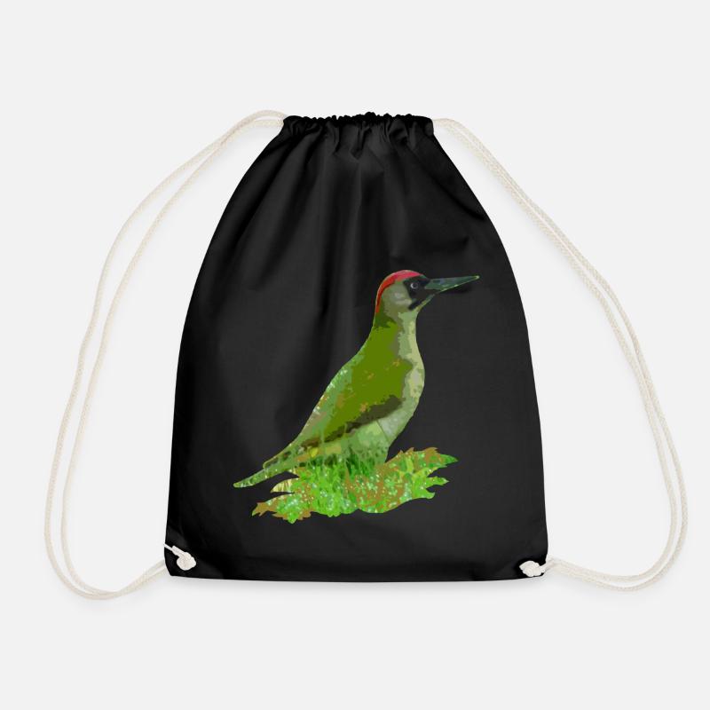 gruenspecht vogel natur - Turnbeutel - Schwarz