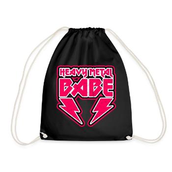 Heavy Metal Babe - Turnbeutel - Schwarz - Vorne
