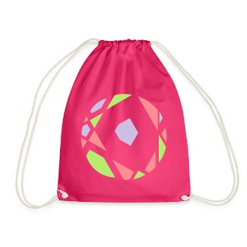 abstract sphere - Drawstring Bag - fuchsia - Front