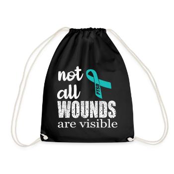 Toutes les blessures ne sont pas visibles SSPT - Sac de sport léger - noir - Devant
