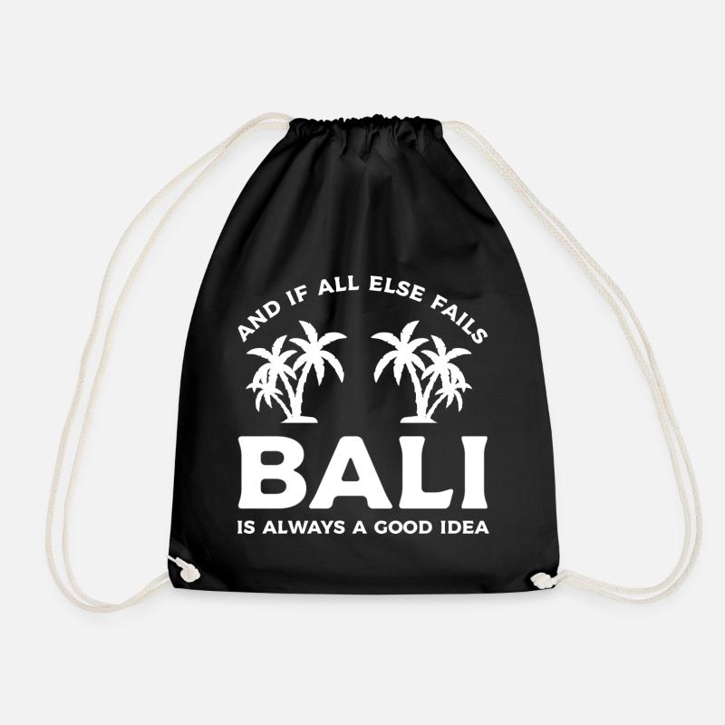 Bali Palmen Palme - Turnbeutel - Schwarz