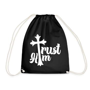 Christian Trust Him - Turnbeutel - Schwarz - Vorne