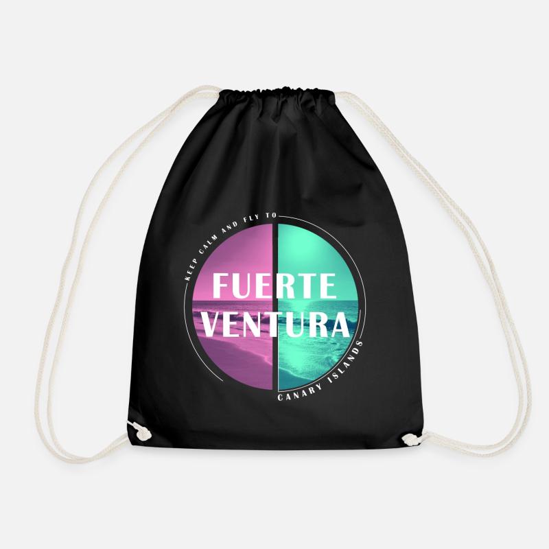 Fuerteventura Canary Islands Canary Islands Summer - Drawstring Bag - black