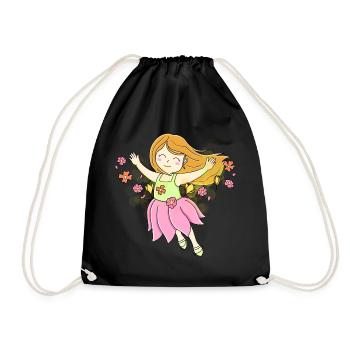 Flowerbender - Drawstring Bag - black - Front