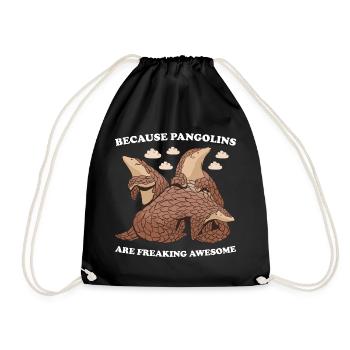 Parce que les pangolins sont des pangolins effrayants - Sac de sport léger - noir - Devant