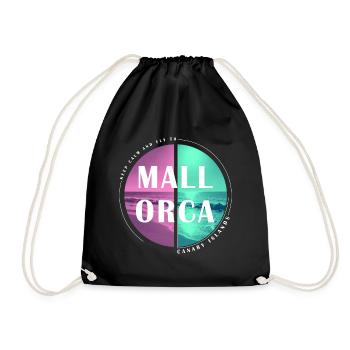 Mallorca Summer Sun Beach Sea Palms Party - Drawstring Bag - black - Front