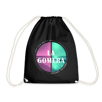 La Gomera Summer Sun Beach Sea Palms Holiday - Drawstring Bag - black - Front