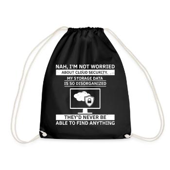 Cyber Security Design for IT Security and Hackers - Drawstring Bag - black - Front