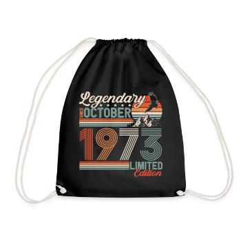 Légendaire Octobre 1973 Anniversaire de naissance - Sac de sport léger - noir - Devant