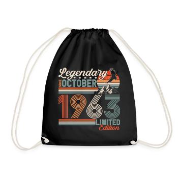Légendaire Octobre 1963 Anniversaire de naissance - Sac de sport léger - noir - Devant